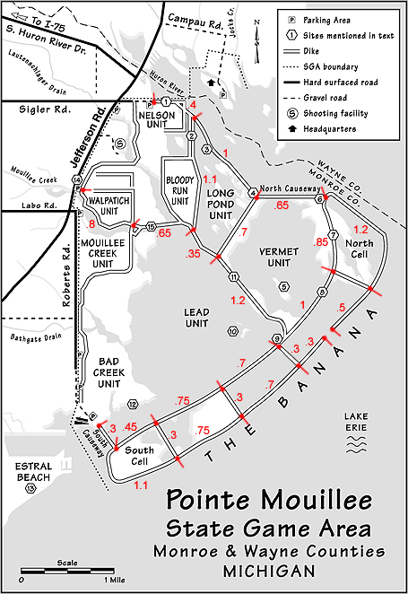Maps of Pte. Mouillee State Game Area
