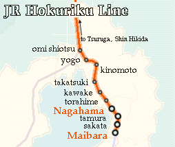 MAP OF HOKURIKU LINE