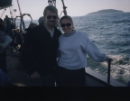Chris and Rikki on the Mary Todd in Bar Harbor (1999)