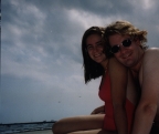 Chris and Rikki at the Beach in Rehoboth (1997)