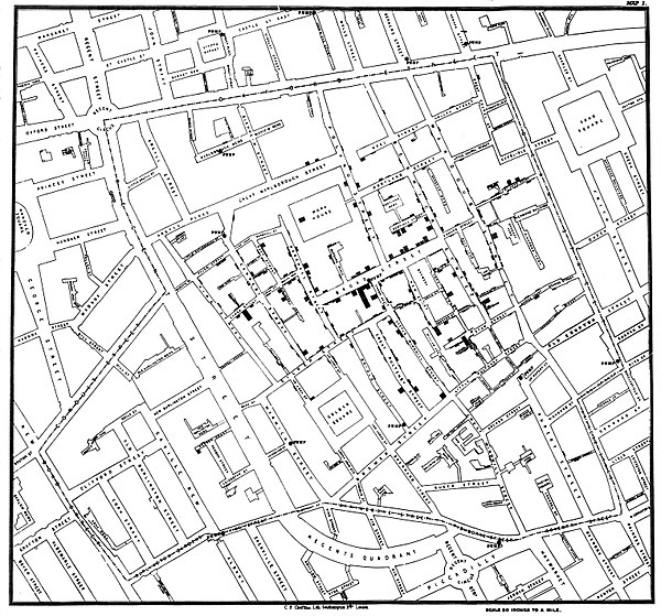 Snows Cholera Map of London