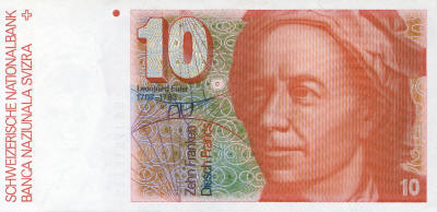 Leonhard Euler 10 Swiss Francs