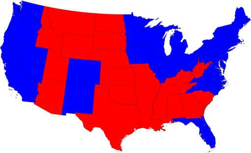 Us Map Republican Democrat