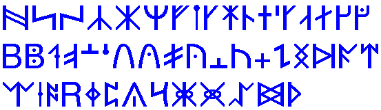 Runic Font Displayed