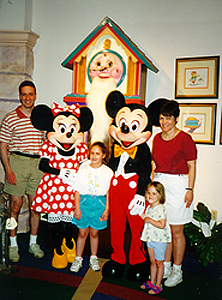 family portrait with Mickey and Minnie