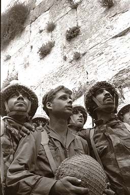 Soldiers at the Western Wall in 1967.