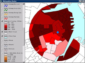 Distribution of Whites in Downtown Crossing